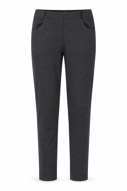 Front view of Atmosphere women’s grey trousers, size UK 8, 24-inch leg