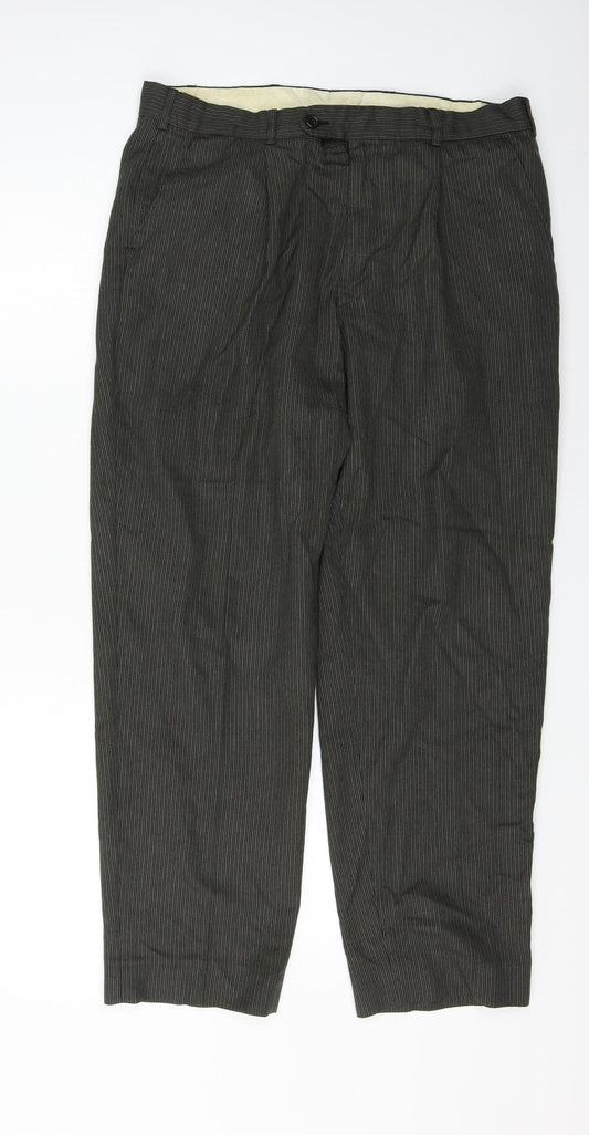 Womens UK Size 34 in Preworn Regular Fit  Brown Trousers