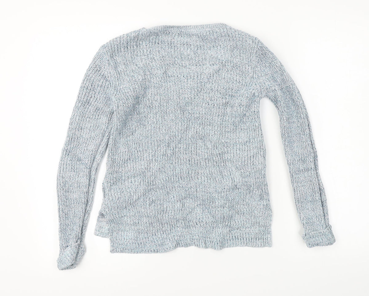 Back view of L.O.G.G women’s blue jumper, size M