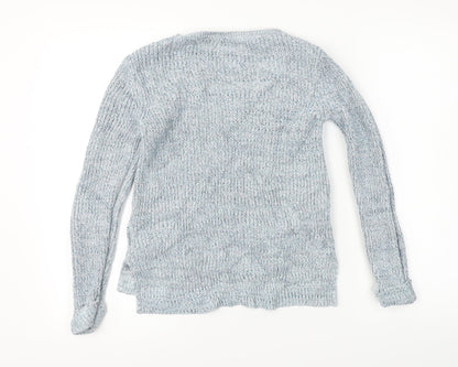 Back view of L.O.G.G women’s blue jumper, size M