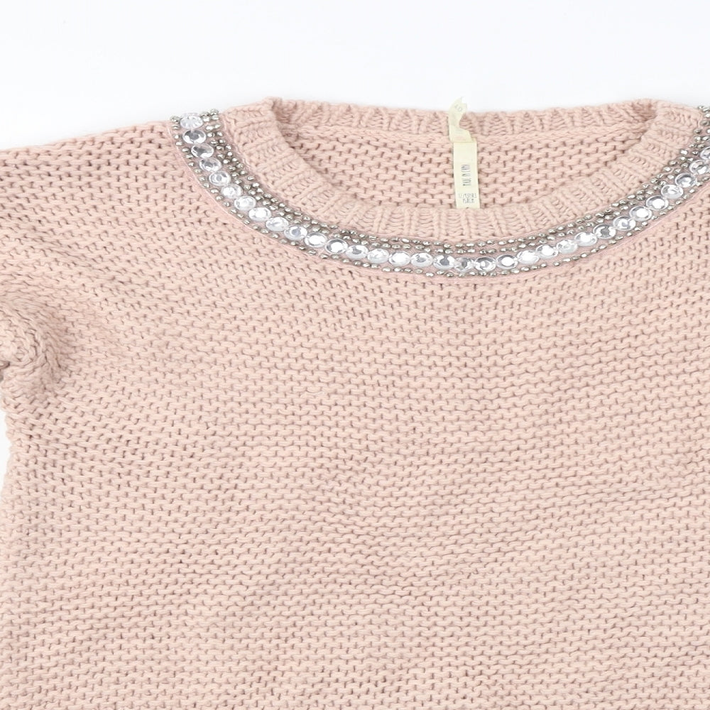 YD Girls Pink   Pullover Jumper Size 12-13 Years