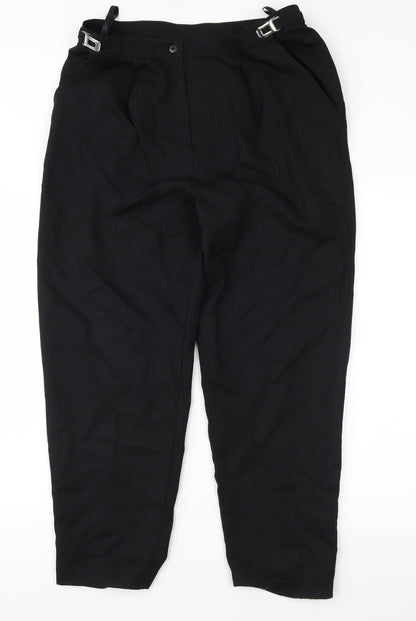 Slima Womens Black   Trousers  Size 14 L27 in