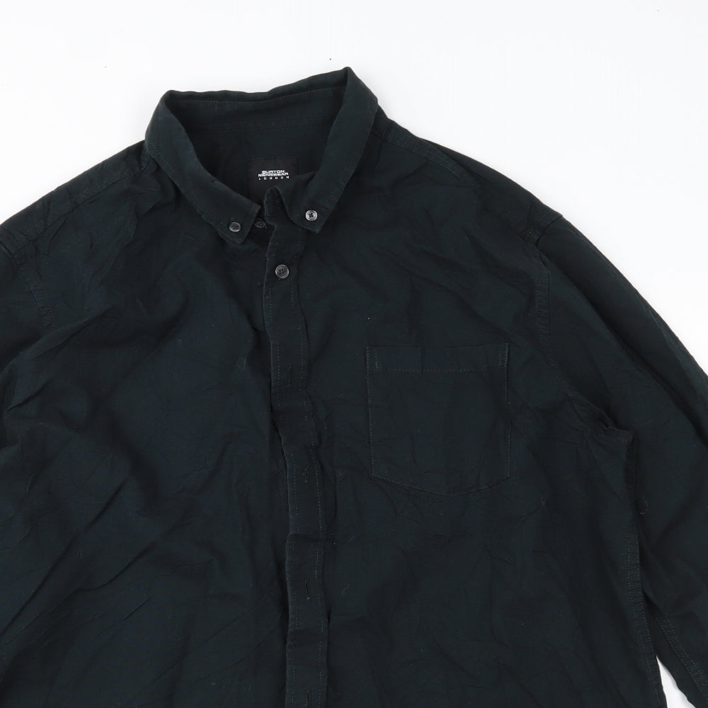 Mens UK Size L Burton Blue  Button-Up Long Sleeve Casual Shirt