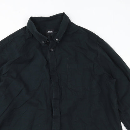 Mens UK Size L Burton Blue  Button-Up Long Sleeve Casual Shirt