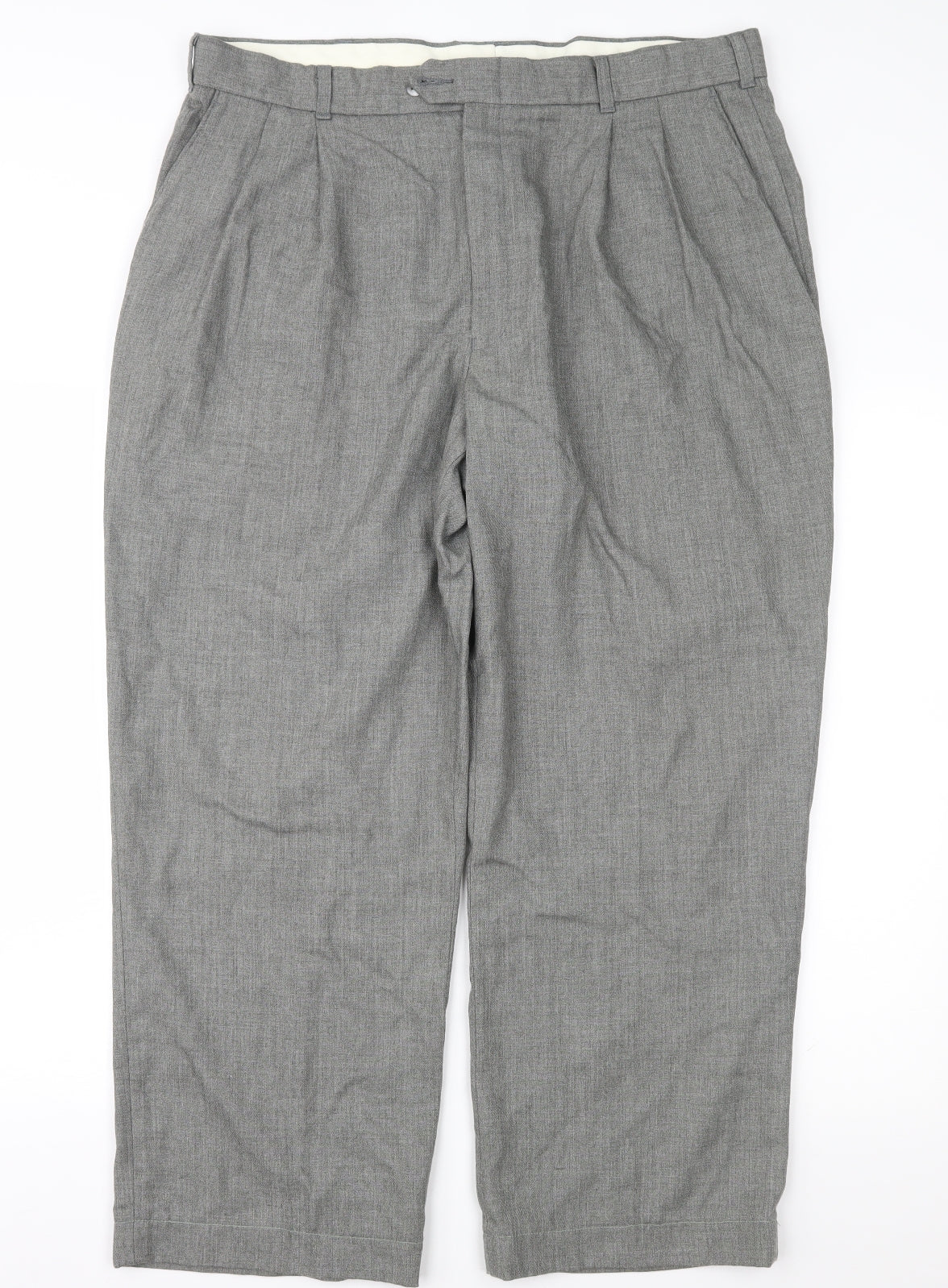 Haggar Mens Grey   Trousers  Size 38 in L27 in