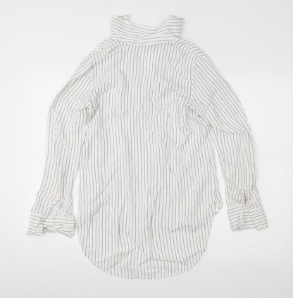 Womens UK Size 4 H&M White Basic Button-Up