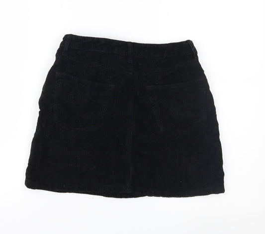 BDG Womens Black  Corduroy Mini Skirt Size S