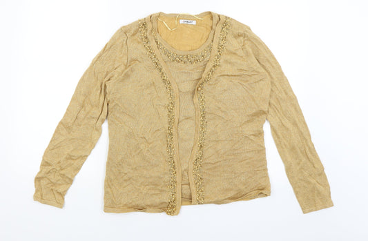 Damart Womens Gold   Pullover Jumper Size 12