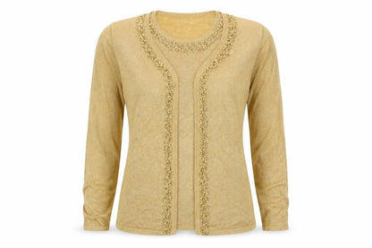 Damart Womens Gold   Pullover Jumper Size 12