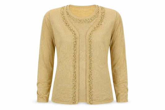 Damart Womens Gold   Pullover Jumper Size 12