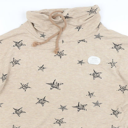 M&S Womens Beige Animal Print  Pullover Jumper Size 8