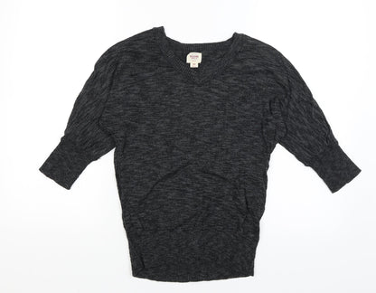 Womens UK Size XS Mossimo Black Basic T-Shirt