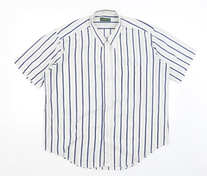Mens UK Size XL Luigi Rossi White  Button-Up Long Sleeve Casual Shirt