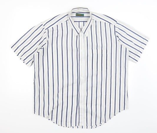 Mens UK Size XL Luigi Rossi White  Button-Up Long Sleeve Casual Shirt