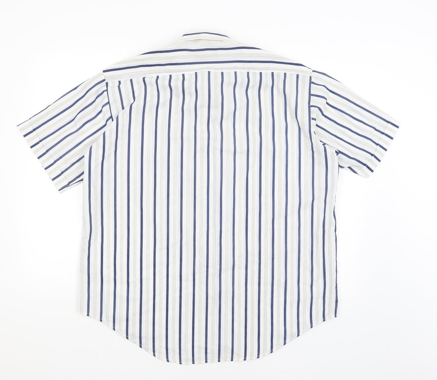Mens UK Size XL Luigi Rossi White  Button-Up Long Sleeve Casual Shirt