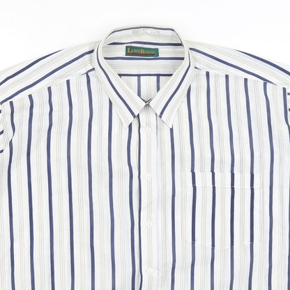 Mens UK Size XL Luigi Rossi White  Button-Up Long Sleeve Casual Shirt