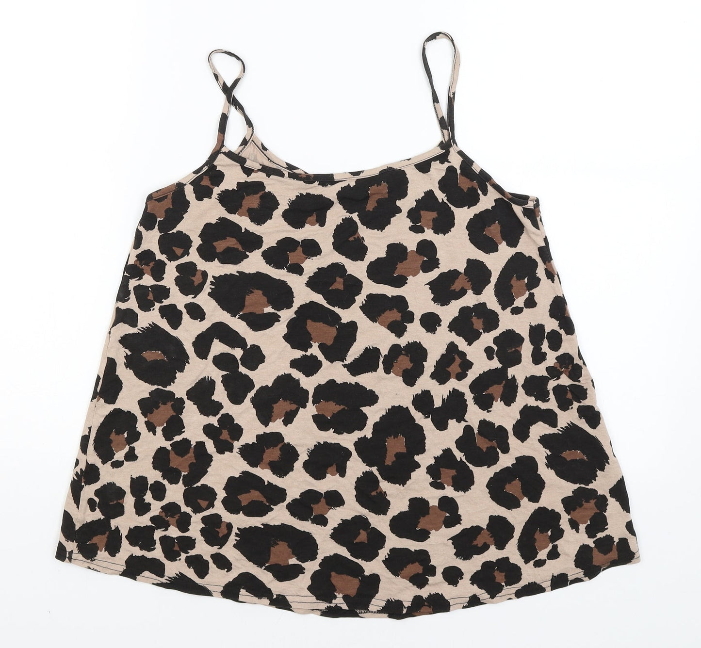 Boohoo Womens Brown Animal Print  Camisole Tank Size 8