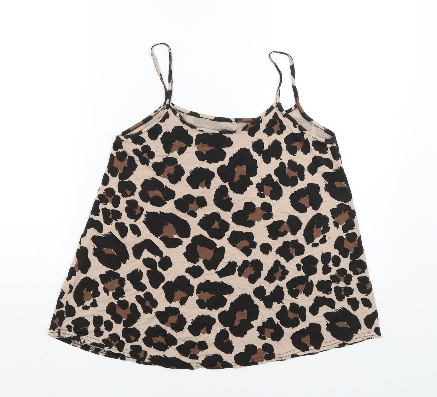 Boohoo Womens Brown Animal Print  Camisole Tank Size 8