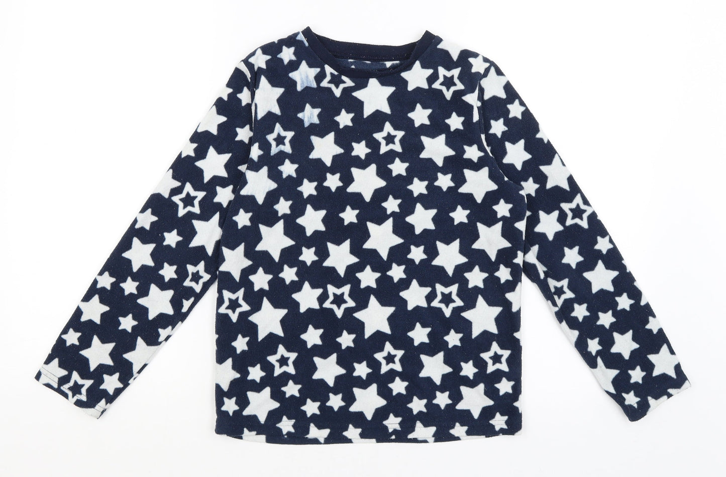 F&F Boys Blue Solid   Pyjama Top Size 9-10 Years  - Stars