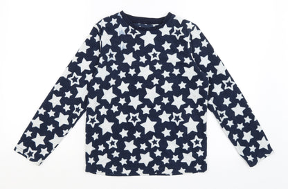 F&F Boys Blue Solid   Pyjama Top Size 9-10 Years  - Stars
