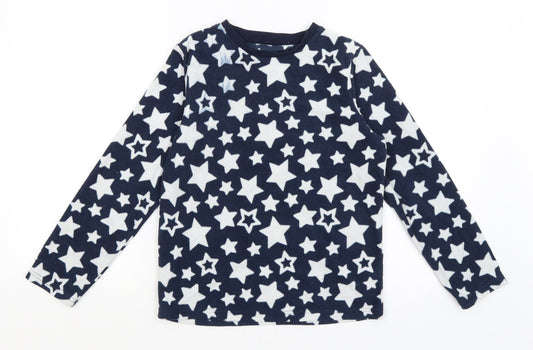 F&F Boys Blue Solid   Pyjama Top Size 9-10 Years  - Stars