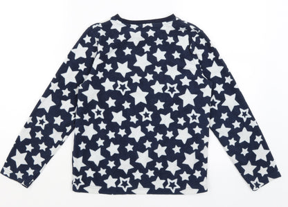 F&F Boys Blue Solid   Pyjama Top Size 9-10 Years  - Stars