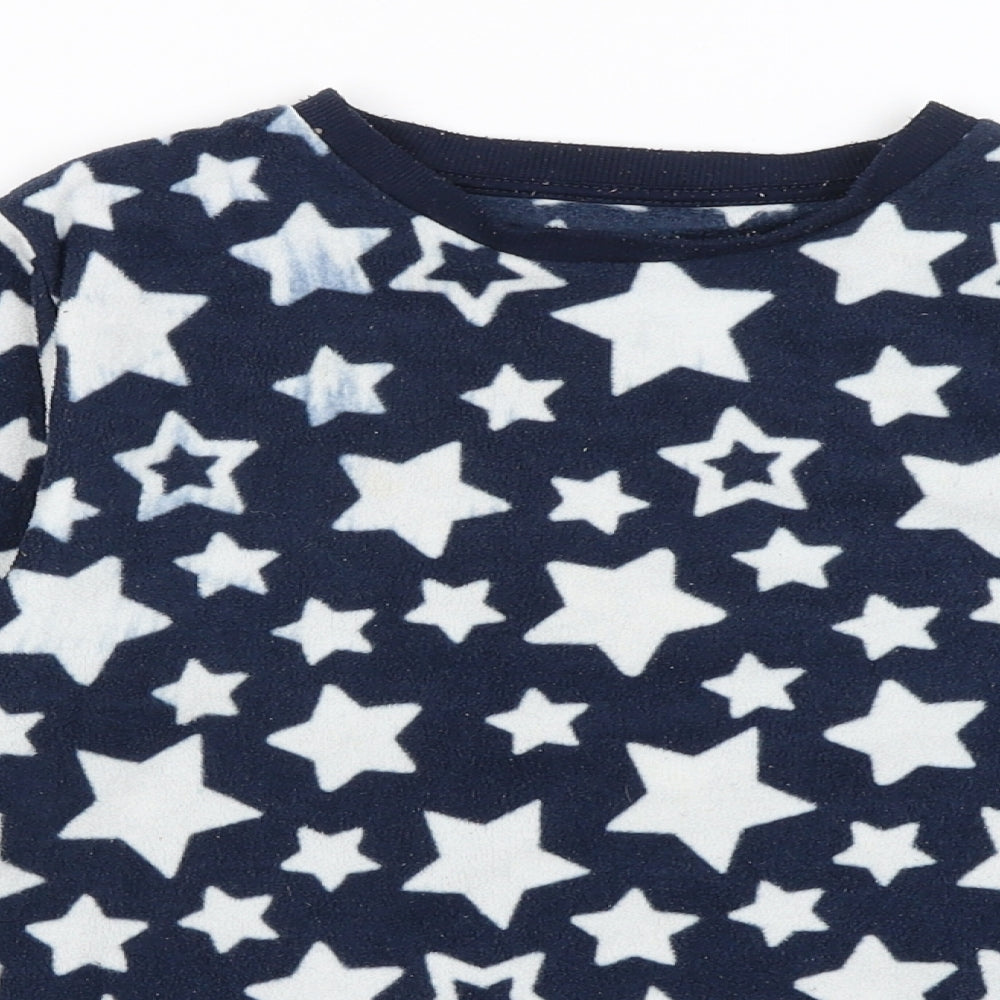 F&F Boys Blue Solid   Pyjama Top Size 9-10 Years  - Stars