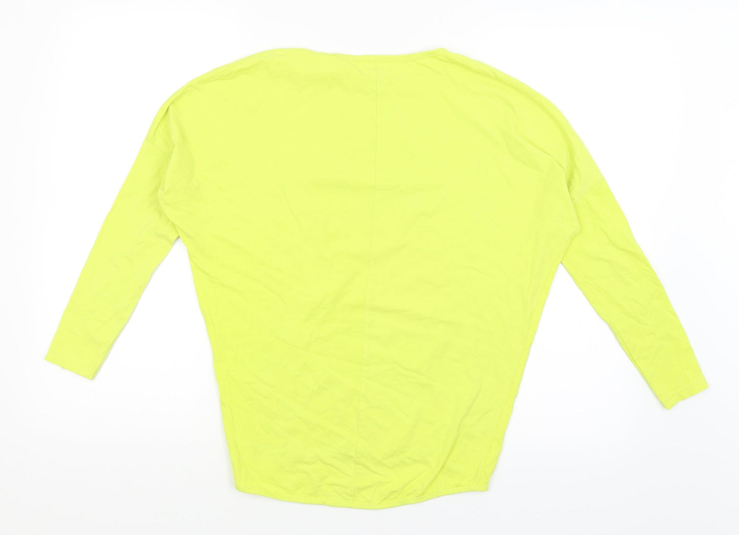 Womens UK Size 10 Preworn Yellow Basic T-Shirt
