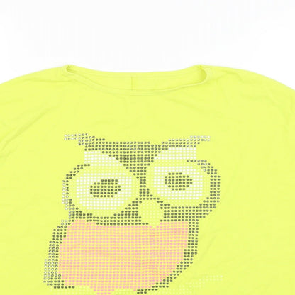 Womens UK Size 10 Preworn Yellow Basic T-Shirt