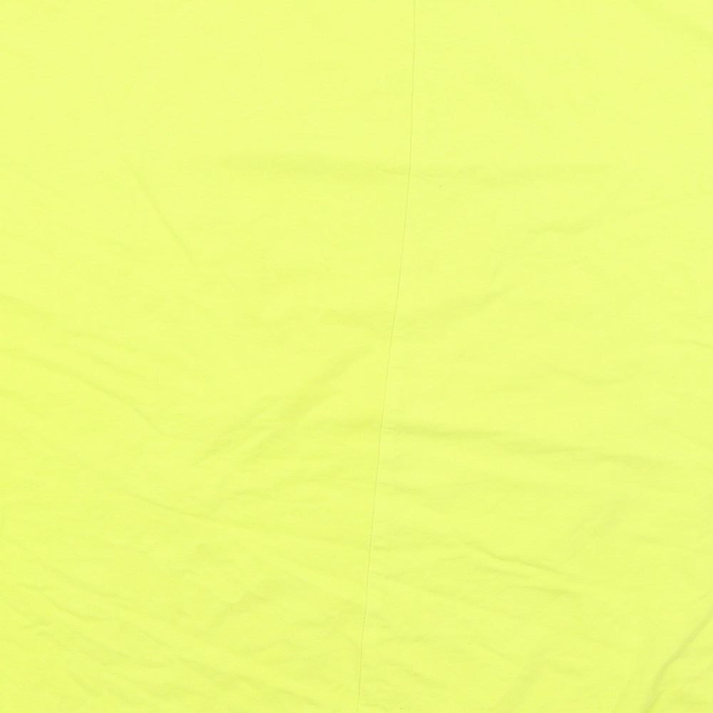 Womens UK Size 10 Preworn Yellow Basic T-Shirt