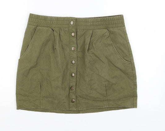 Divided Womens Green   Mini Skirt Size 12
