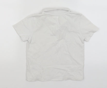 F&F Boys White   Basic Polo Size 4-5 Years