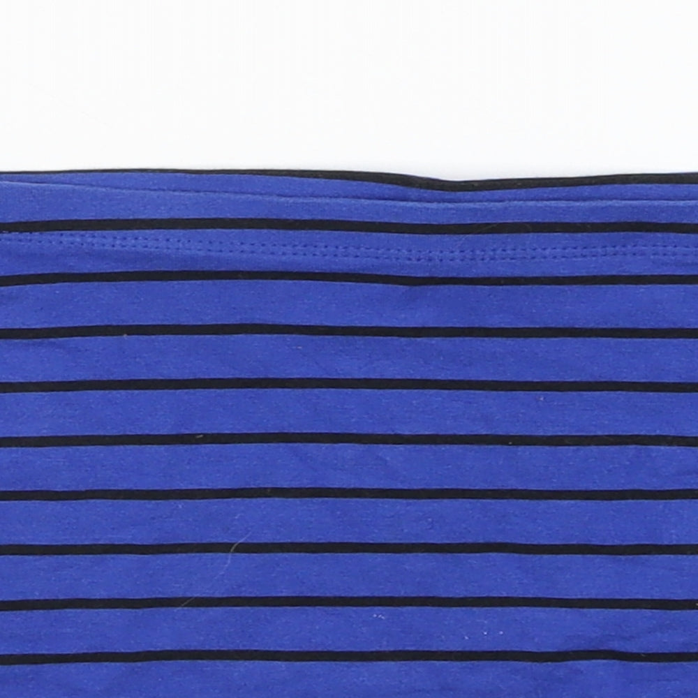 H&M Girls Blue Striped  Mini Skirt Size 11-12 Years