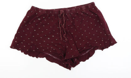 New Look Womens Red   Hot Pants Shorts Size M