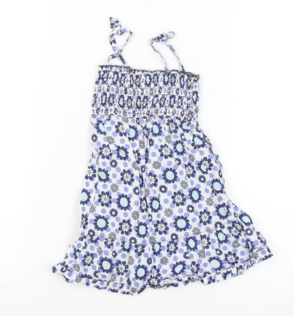 Cherokee Baby Blue Floral  Fit & Flare  Size 12-18 Months