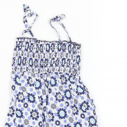 Cherokee Baby Blue Floral  Fit & Flare  Size 12-18 Months