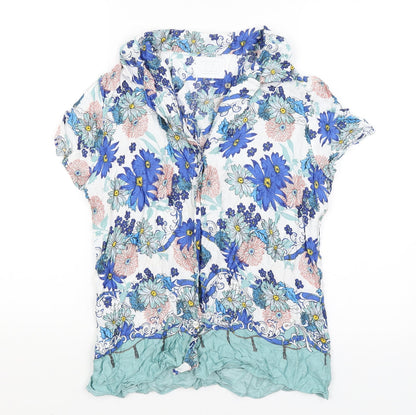 Womens UK Size 10 Matalan White Basic Button-Up