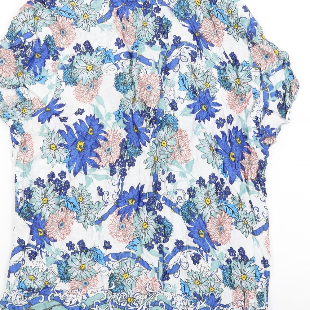 Womens UK Size 10 Matalan White Basic Button-Up