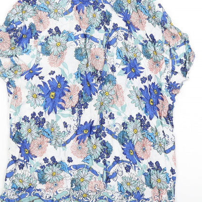 Womens UK Size 10 Matalan White Basic Button-Up