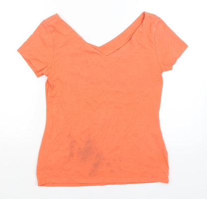 Nutmeg Womens Orange   Basic T-Shirt Size 12