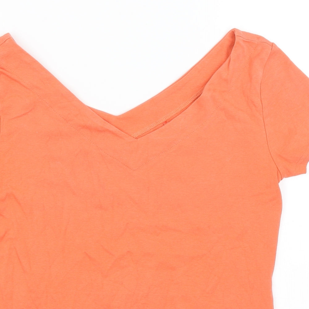 Nutmeg Womens Orange   Basic T-Shirt Size 12