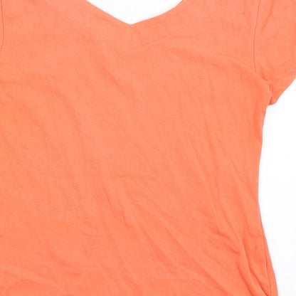 Nutmeg Womens Orange   Basic T-Shirt Size 12