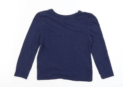 Young Dimension Girls Blue   Basic T-Shirt Size 3-4 Years