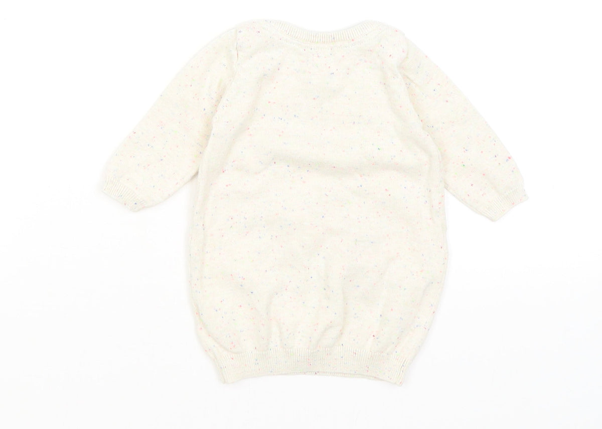 Back view of Marks & Spencer Baby Ivory jumper, size 0-3, Months - Deer