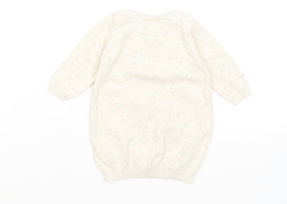 Back view of Marks & Spencer Baby Ivory jumper, size 0-3, Months - Deer