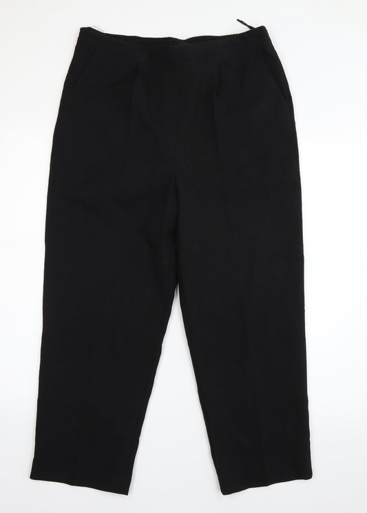 Bonmarché Womens Black   Trousers  Size 14 L25 in