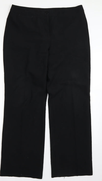 Womens UK Size 14 Marks and Spencer Regular Fit  Black Trousers
