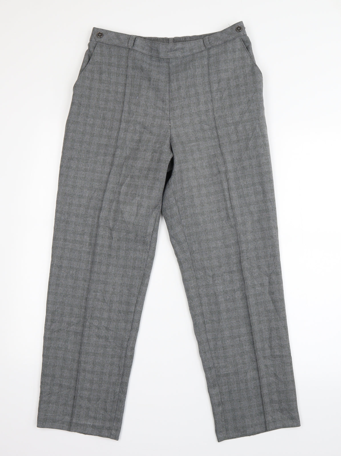 Womens UK Size 10 Marks and Spencer Regular Fit  Grey Trousers