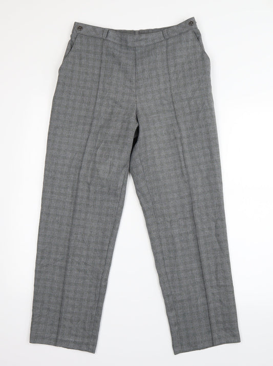 Womens UK Size 10 Marks and Spencer Regular Fit  Grey Trousers