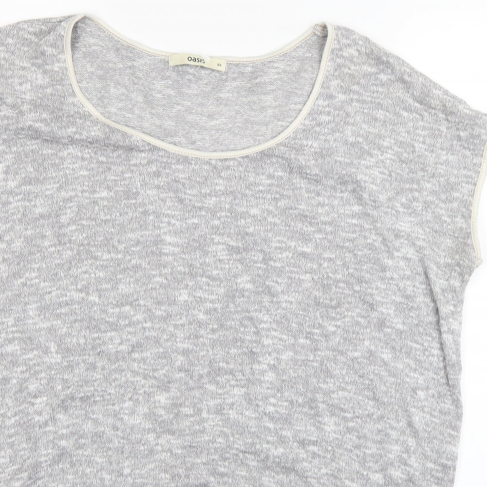 Womens UK Size XS Oasis Grey Basic T-Shirt